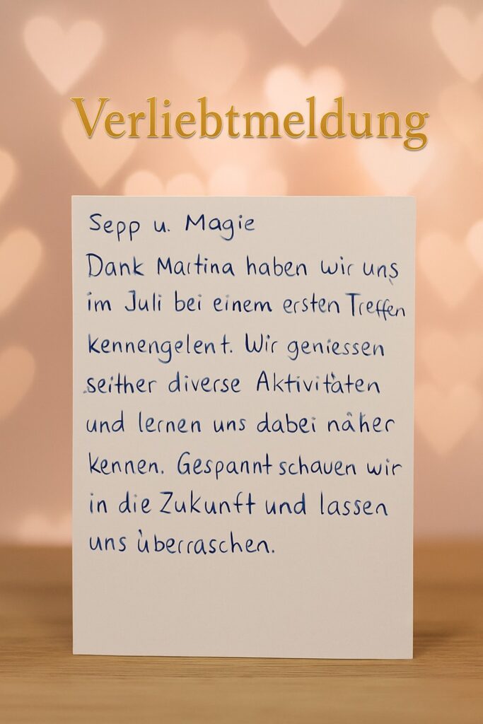 Verliebt Magie und Sepp